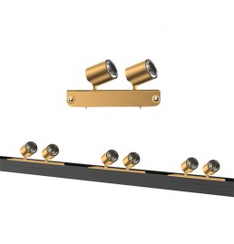 Dual-head LED track spotlight