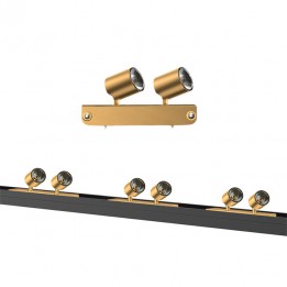 Dual-head LED track spotlight