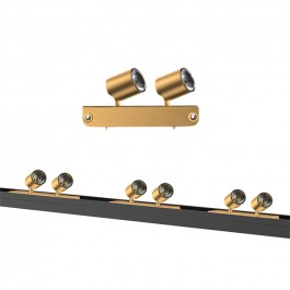 Dual-head LED track spotlight