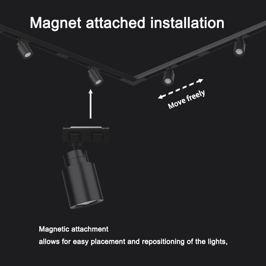 Zoomable-LED-Track-Light-Magnetic-attached-installation